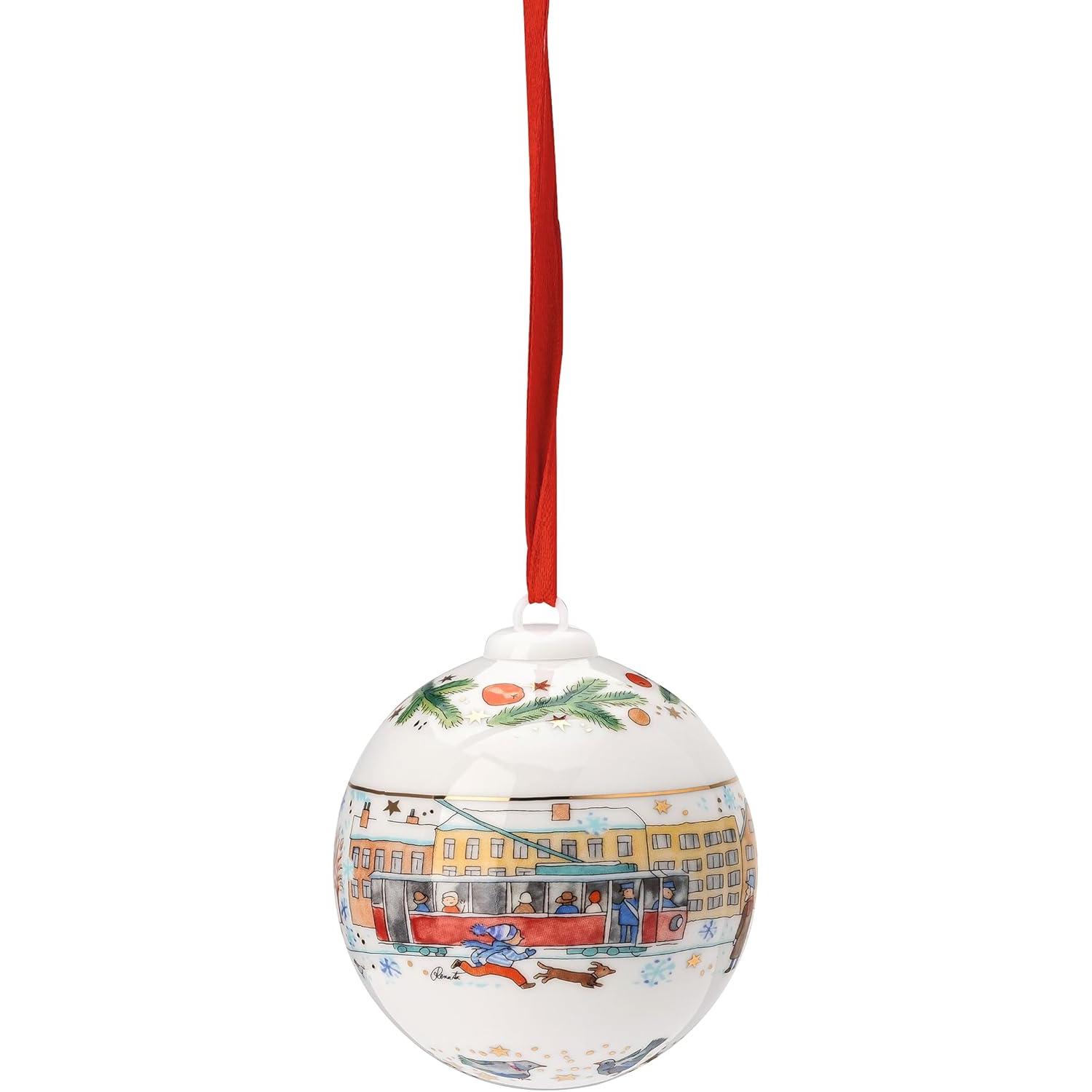 Hutschenreuther, Weihnachtsdeko, Weihnachtskugel Porzellan