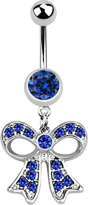 Immagine prodotto Star Piercing Banana in argento con ciondolo a rete blu scuro (senza ottone, Acciaio chirurgico 316L)