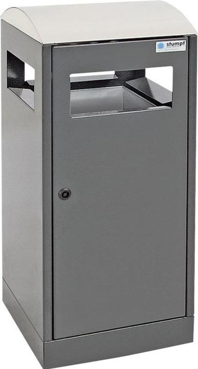 Collecteur de déchets pour l'extérieur, capacité 40 l, anthracite. (40 l)