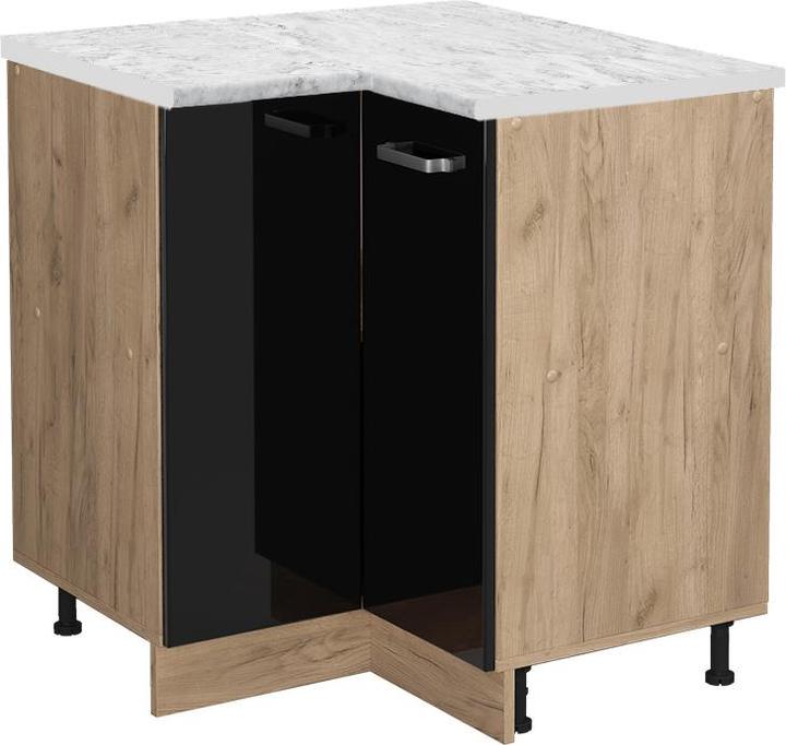 Marble-Weiss, Schwarz Hochglanz