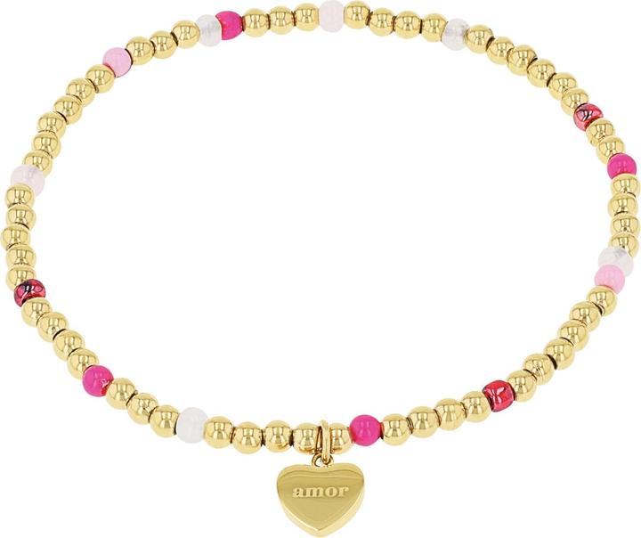 Immagine prodotto Amor Bracciale da donna, acciaio inossidabile, vetro, pietre sintetiche. | Cuore (17 cm, Acciaio inossidabile)