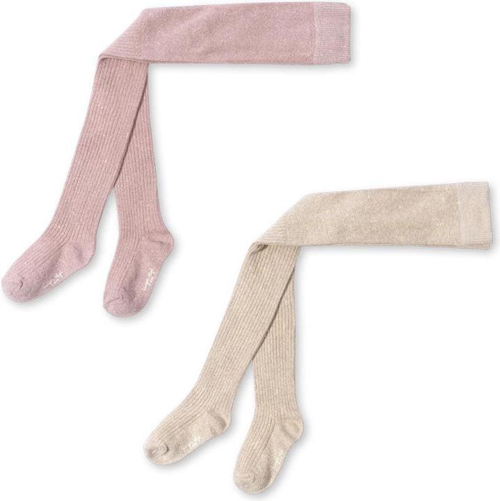 Image du produit Konges Slojd 2Pack de collants pailletés blanc cassé (68/74)