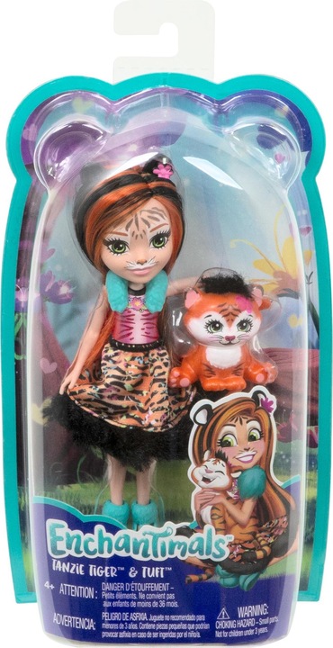 Actual product image Enchantimals Tanzie Tiger Doll & Tuft Figure