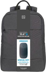 Actual product image Tucano Backpack + Mouse notebook bag 39.6 cm (15.6') Backpack Grey