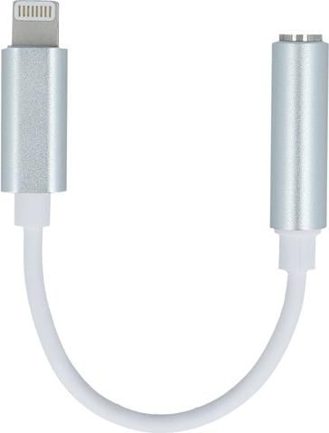 Setty adapter Lightning - audio jack 3,5mm wit (Bliksem, 3,5 mm aansluiting)