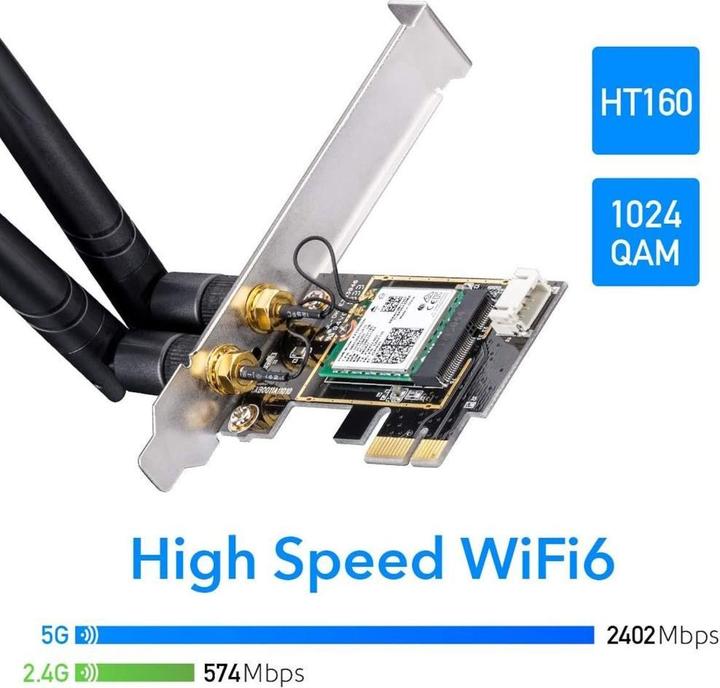 Immagine prodotto Cudy Scheda di rete WE3000 WLAN interna / Bluetooth (Mini PCI Express)
