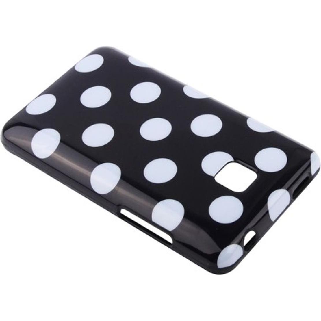 Thumbnail - König Design Schutzhülle TPU Punkte Case für Handy LG Optimus L3 II / E430 (Optimus L3), Smartphone Hülle, Schwarz