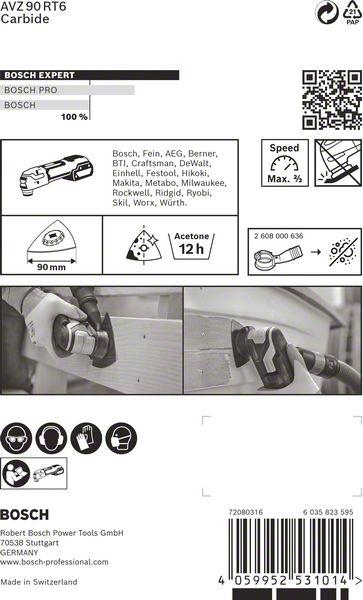 Actual product image Bosch Professional Zubehör EXPERT Sanding Plate MAVZ 116 RT10 Blade for multifunction tools, 116 mm (100)