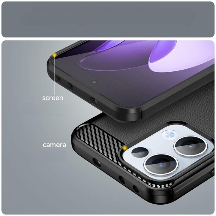 Produktbild Cover-Discount OPPO Reno13 - Metall Carbon Look Hülle (Oppo Reno 5G)