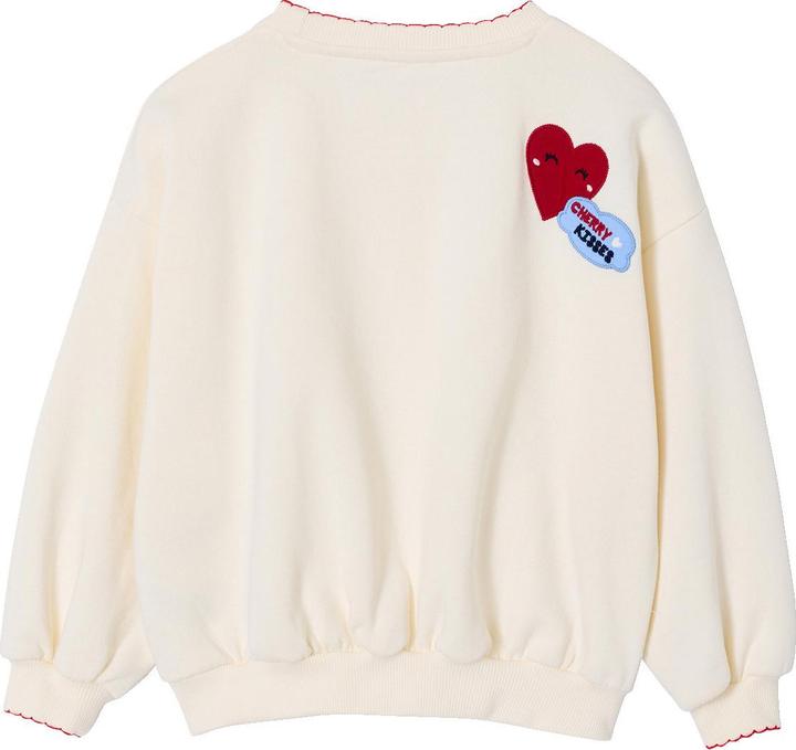 Produktbild Vertbaudet M‰dchen Sweatshirt mit Patches und Picotkante am Auschnitt Recycling-Polyester (158)