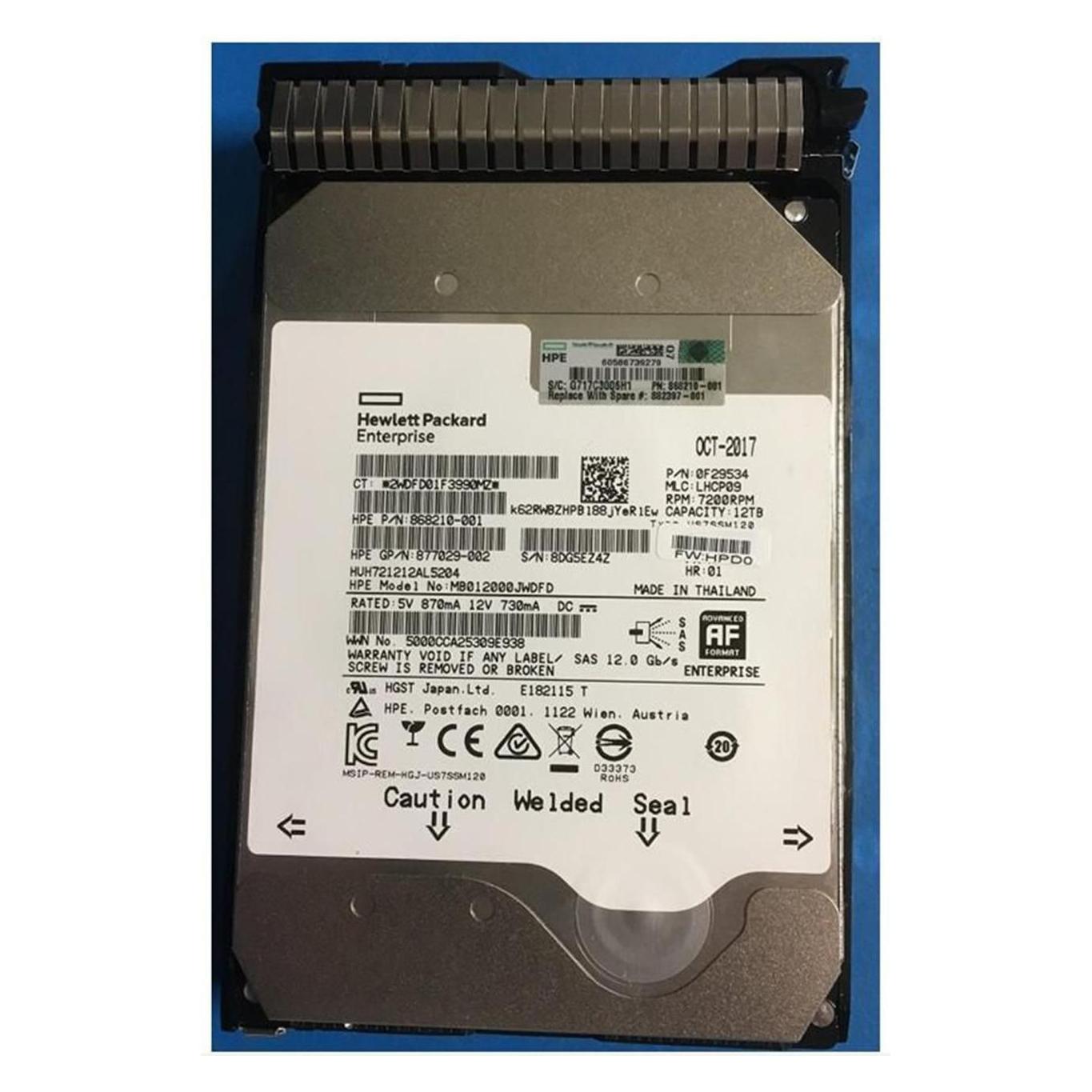 Hpe Hdd 12TB 7.2K Lff (12 Tb), Disco Rigido