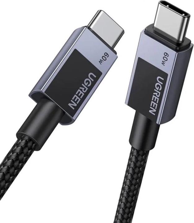 Produktbild Ugreen L524 PD 3A 1m USB-C to USB-C cable (gray) (1 m, 60 W)