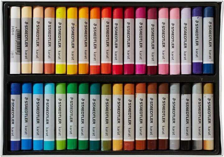 Actual product image Staedtler Oil pastels Design Journey, 36-count cardboard box waterproof, diameter: 11 mm, length: 70 mm, with (Multicoloured, 36 x)