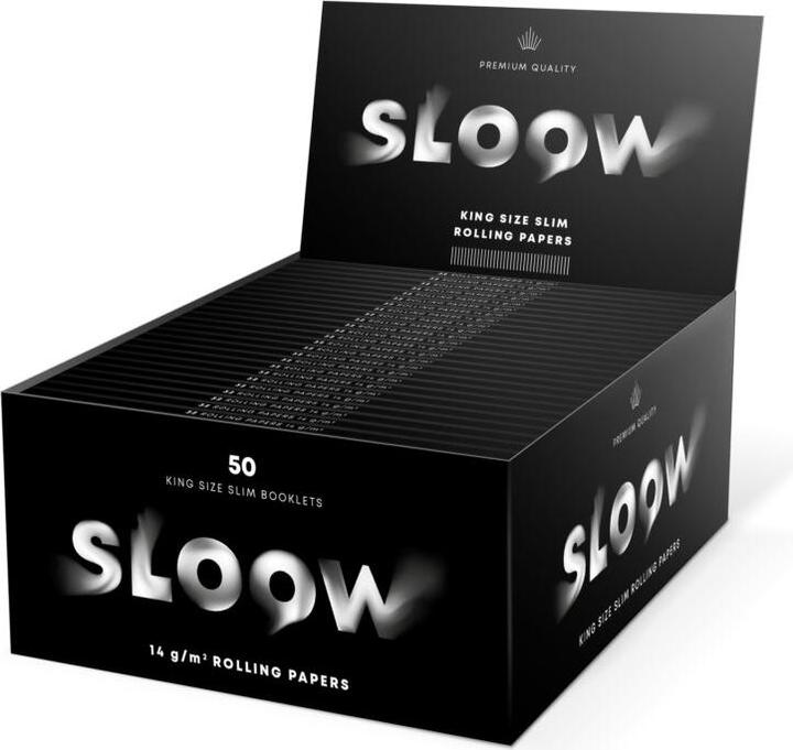 Produktbild Sloow King Size Papers Schwarz (50x32 Blätter)