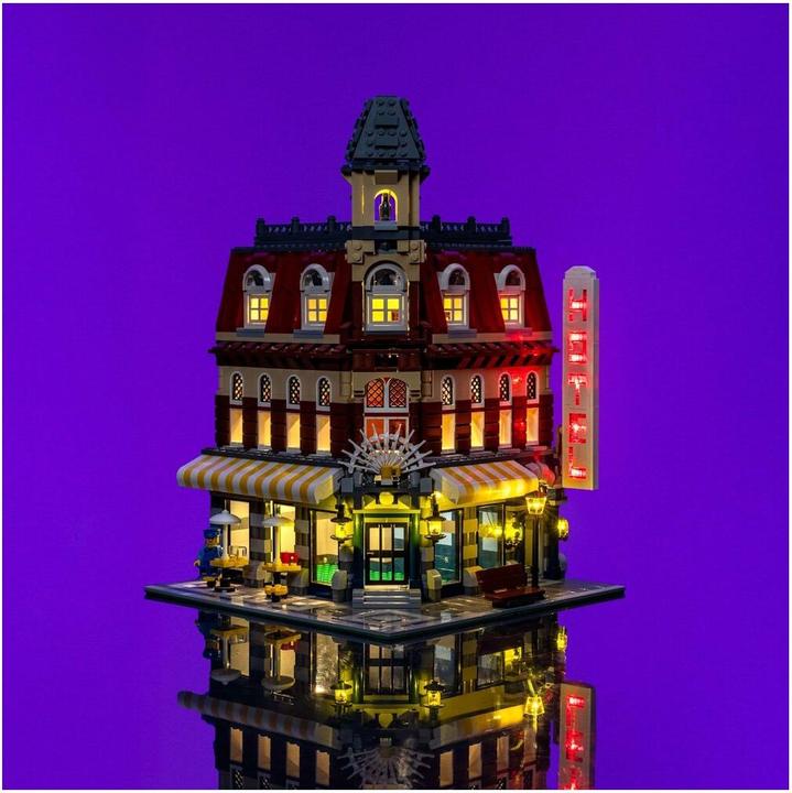 Actual product image Light my bricks LMB 2.0 LEGO® 10182 Cafe Corner# Light Kit