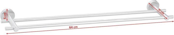 Produktbild tesa MOON Badetuchstange zweiarmig inkl. Klebelösung ohne Bohren