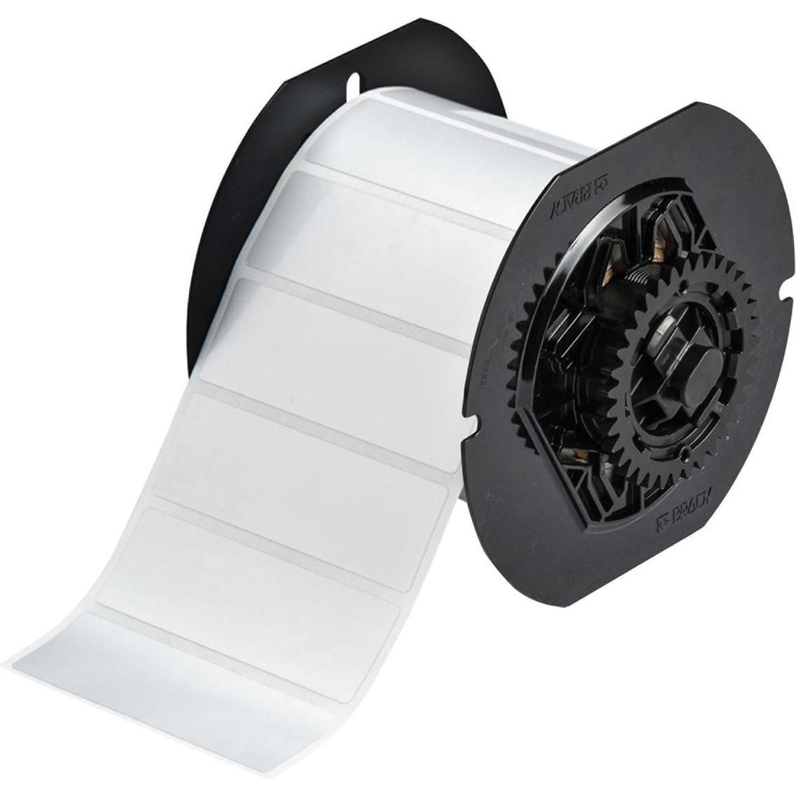 Brady, Etiketten, B33-18-434, metallisierter Polyester, Silber, glänzend, 76.20 x 25.40 mm, extrem stark hafte