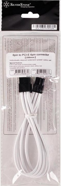 Produktbild Silverstone ATX Extension 6-6(PCI-E)Pin weiss