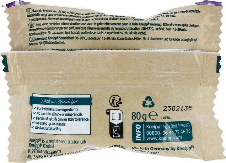 Actual product image Kneipp Relaxing Effervescent Bath Pebble Lavender (Bath bombs)