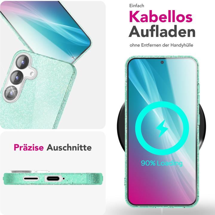 Produktbild Nalia ShinePop - Stabile Glänzende Glitzer Hülle - Glamour Glitter Cover (Samsung Galaxy S25)