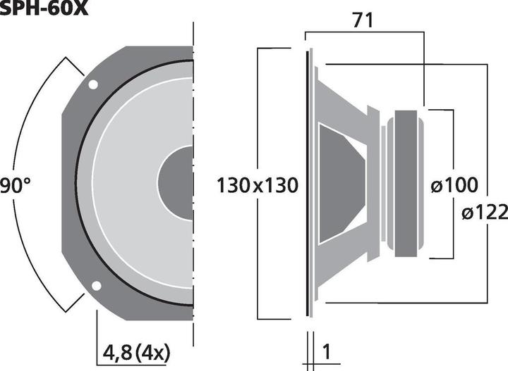 Actual product image Monacor HiFiBroadbandLoudspeaker (1 pcs.)