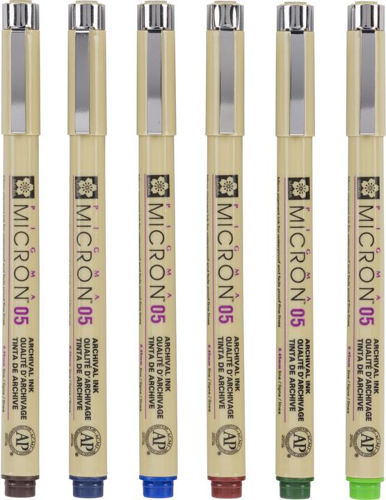 Actual product image Sakura Pigma Micron Set Earth Tones 0,45mm 6pcs (Earth colours, 6 x)