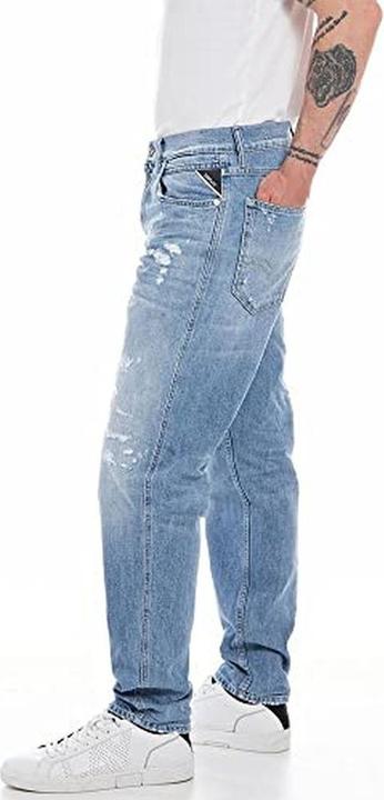 Productafbeelding Replay Sandot Tapered-Fit Jeans mit hoher Taille und fünf praktischen Taschen (W31/L32)