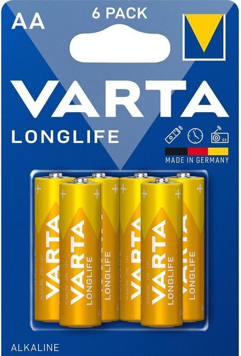 Produktbild Varta Longlife - Batterie 6 x AA-Typ - Alkalisch (6 Stk., AA, 2800 mAh)