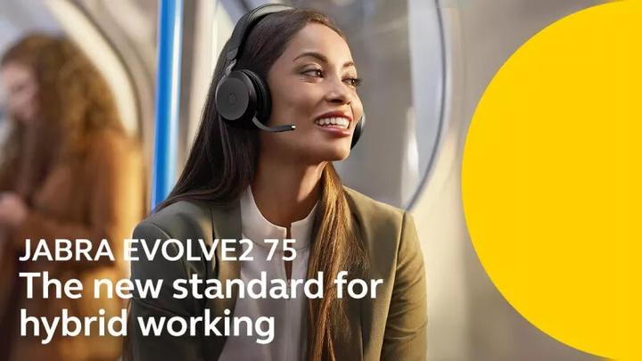 Produktbild Jabra Evolve2 75 UC Stereo + Ladestation (Kabellos, USB-C)