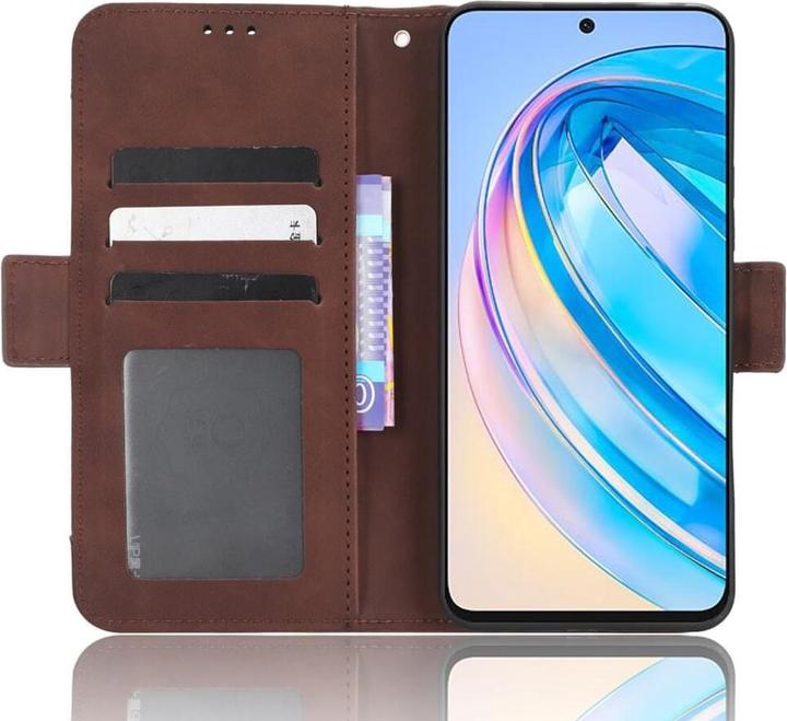 Image du produit Cover-Discount Honor X8a - Étui avec de nombreuses poches pour cartes marron (Honor X8a)