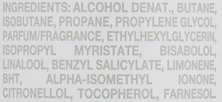 Nutritional values and ingredients Lacoste L.12.12 Blanc (Spray, 150 ml)