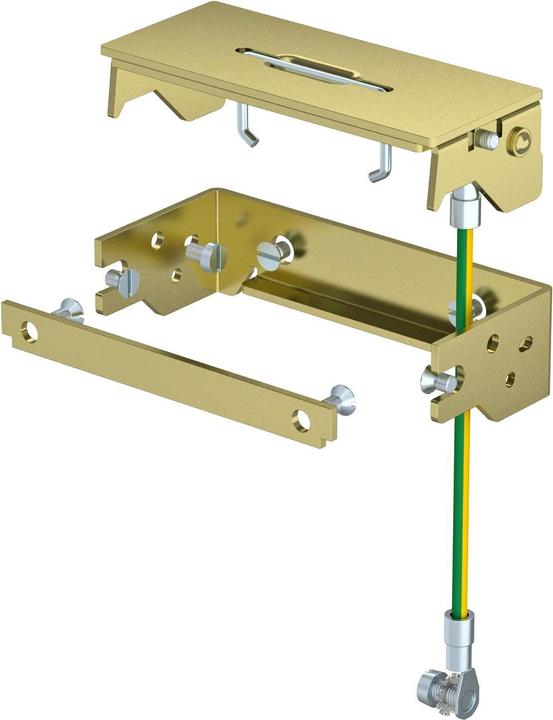 Actual product image OBO Bettermann OBO SAK-2 MS cord outlet for frame cassette brass
