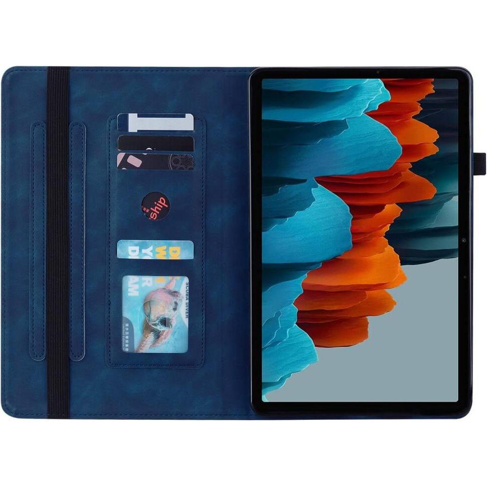 Cover-Discount Galaxy Tab S9+ - Schutzhüllle mit Zipper Tasche blau (Galaxy Tab S9 Plus), Tablet Hülle, Blau