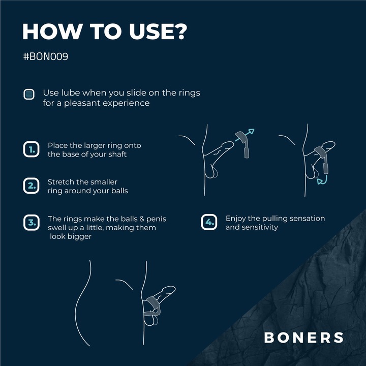 Actual product image Boners Cock Ring & Ball Stretcher (2.20 cm)
