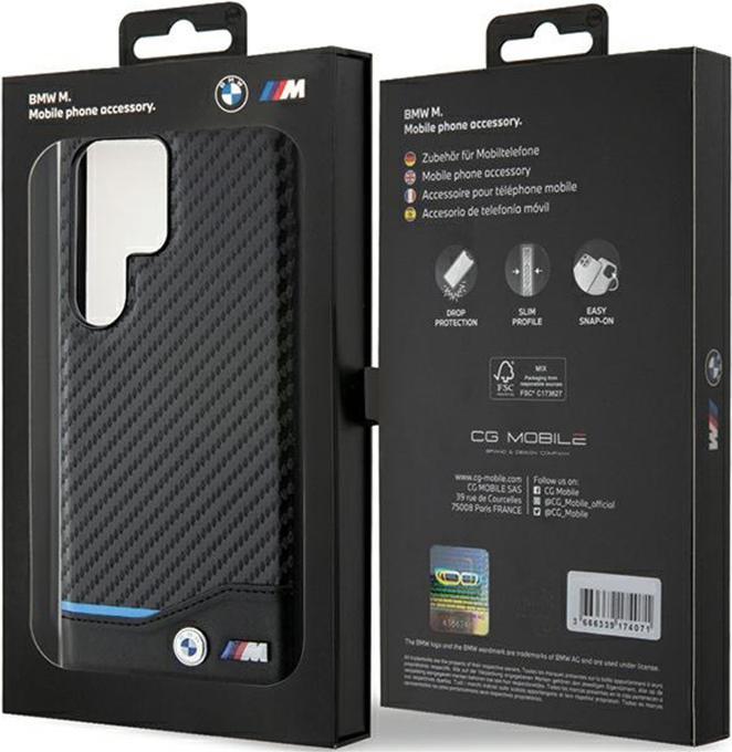 Immagine prodotto BMW BMHCS24L22NBCK S24 Ultra S928 czarny/nero Pelle Carbonio (Samsung Galaxy S24 Ultra)