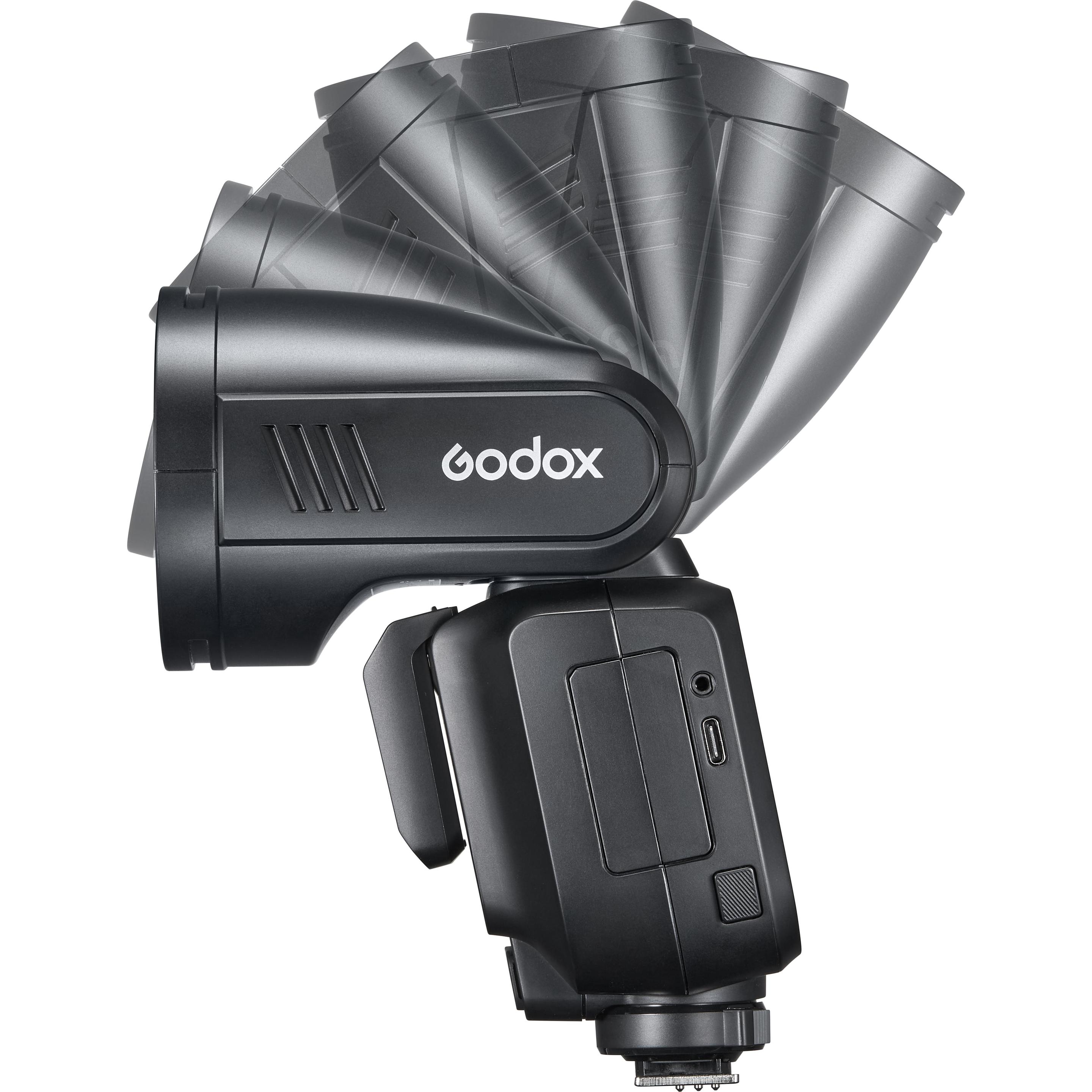 Godox Speedlite V100 C (Attacco del flash, Canon), Flash, Nero