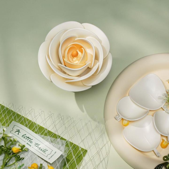 Actual product image Robotime Rokr Series AF011 Camellia 63pcs Age 14+