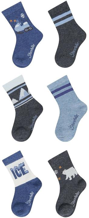 Image du produit Sterntaler Socken 6er Set Winter Jeansblau Melange Gr. 17-18 (paquet de 6, 17 - 18)