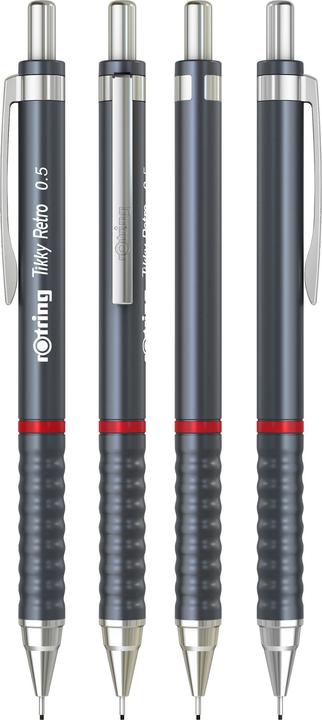 Produktbild Rotring Feinminenstift Tikky 0,5 RETRO Grau 12 Stück (0.50 mm, 2B, 1x)