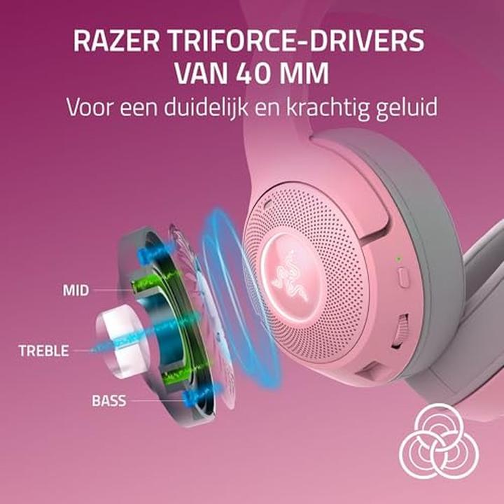 Actual product image Razer Kraken Kitty V2 BT - Quartz (Wireless)