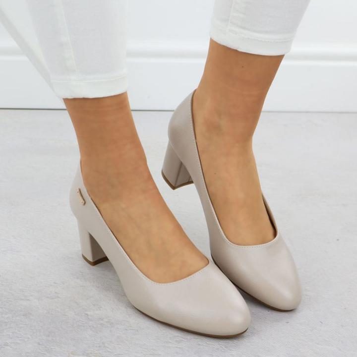 Produktbild Leone Nude Sergio PB178 block heel pumps (38)