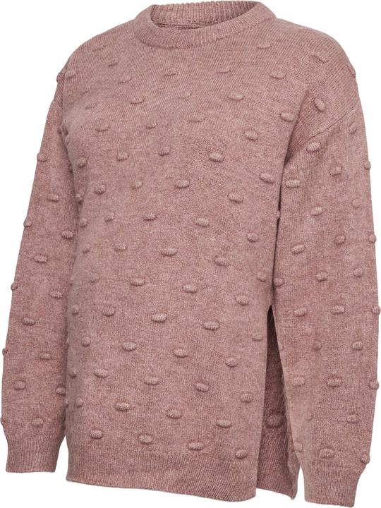 Image du produit Mamalicious Normal geschnitten Rundhals Gerippte Ärmelbündchen Tief angesetzte Schulter Pullover Strickpullover (L)
