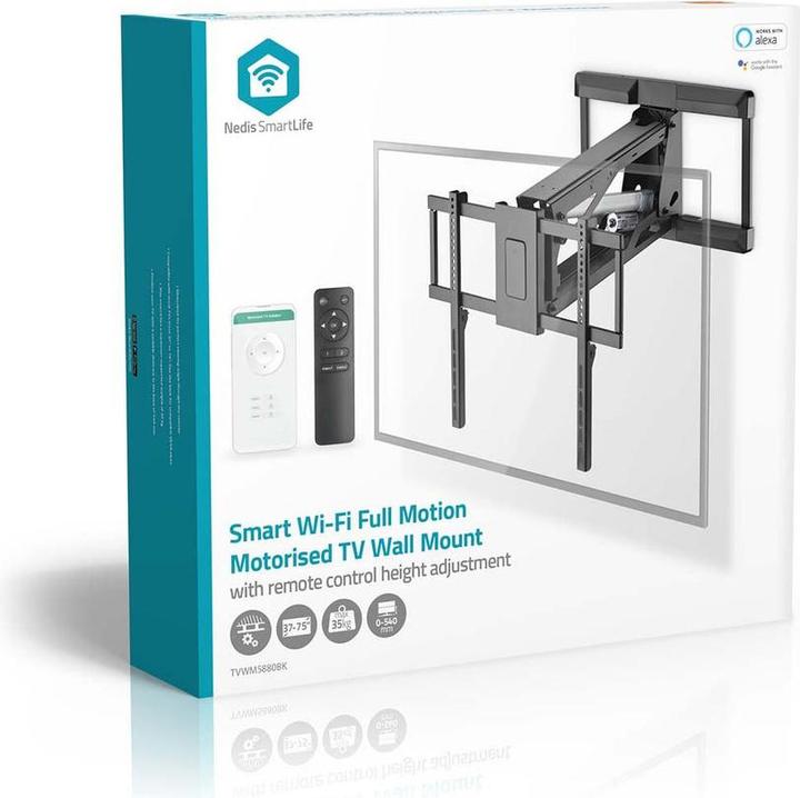 Actual product image Nedis Motorised TV wall mount - 37-75" - maximum supported screen weight: 35 kg - rotatable (Wall, 75", 35 kg)
