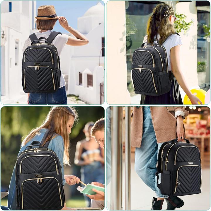 Actual product image Only-Bags.Store School Backpack Teenager with USB Charging Port, Laptop Backpack Stylish Daypack Waterproof for the (30 l)