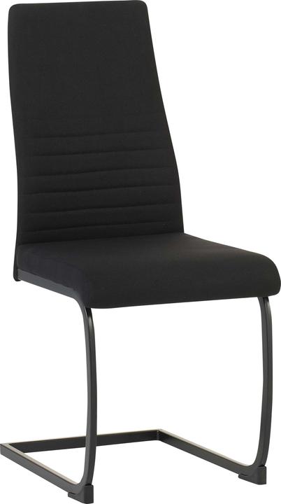 Juskys Sedia Swing a sbalzo Vegas Set di 4 - Sedia da pranzo con struttura in metallo e rivestimento in ecopelle - Sedia da cucina moderna colore marrone