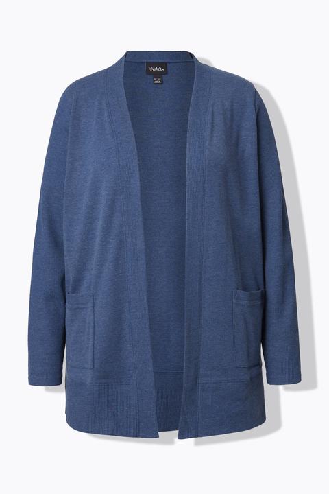 Produktbild Ulla Popken Sweatjacke, Waffelstruktur, offene Form, Langarm (60)