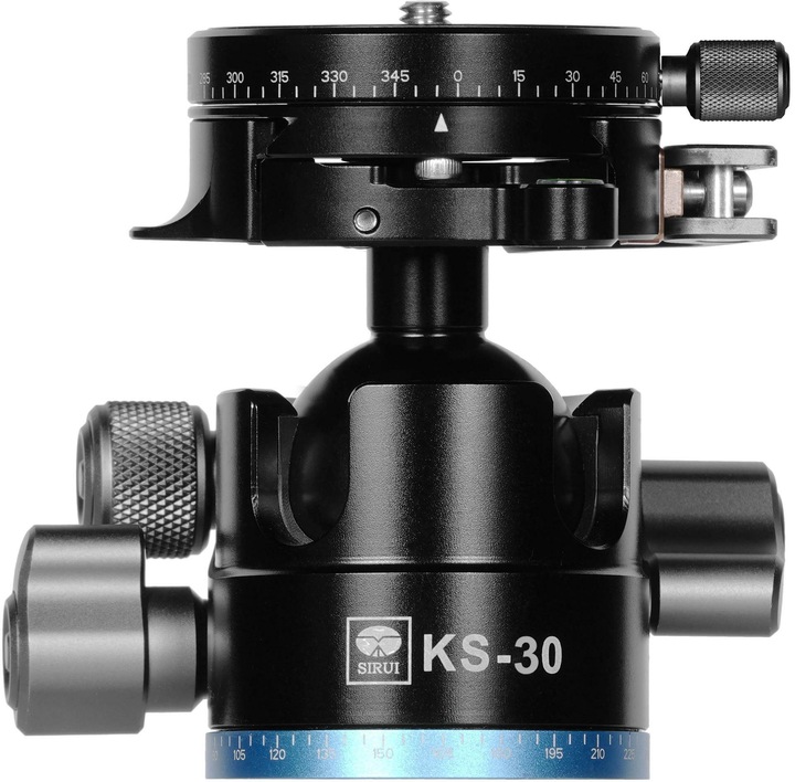 Productafbeelding Sirui KS-30 balhoofd zwart met snelsluiting en TY-55X plaat (Kogelkop)