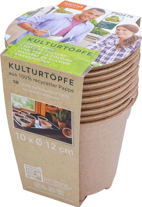 Actual product image Siena Garden Pack of 10 ECO culture pots Ø 12 cm