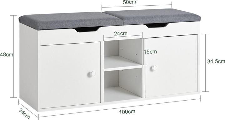 Produktbild SoBuy Moritz (100 x 34 x 48 cm)