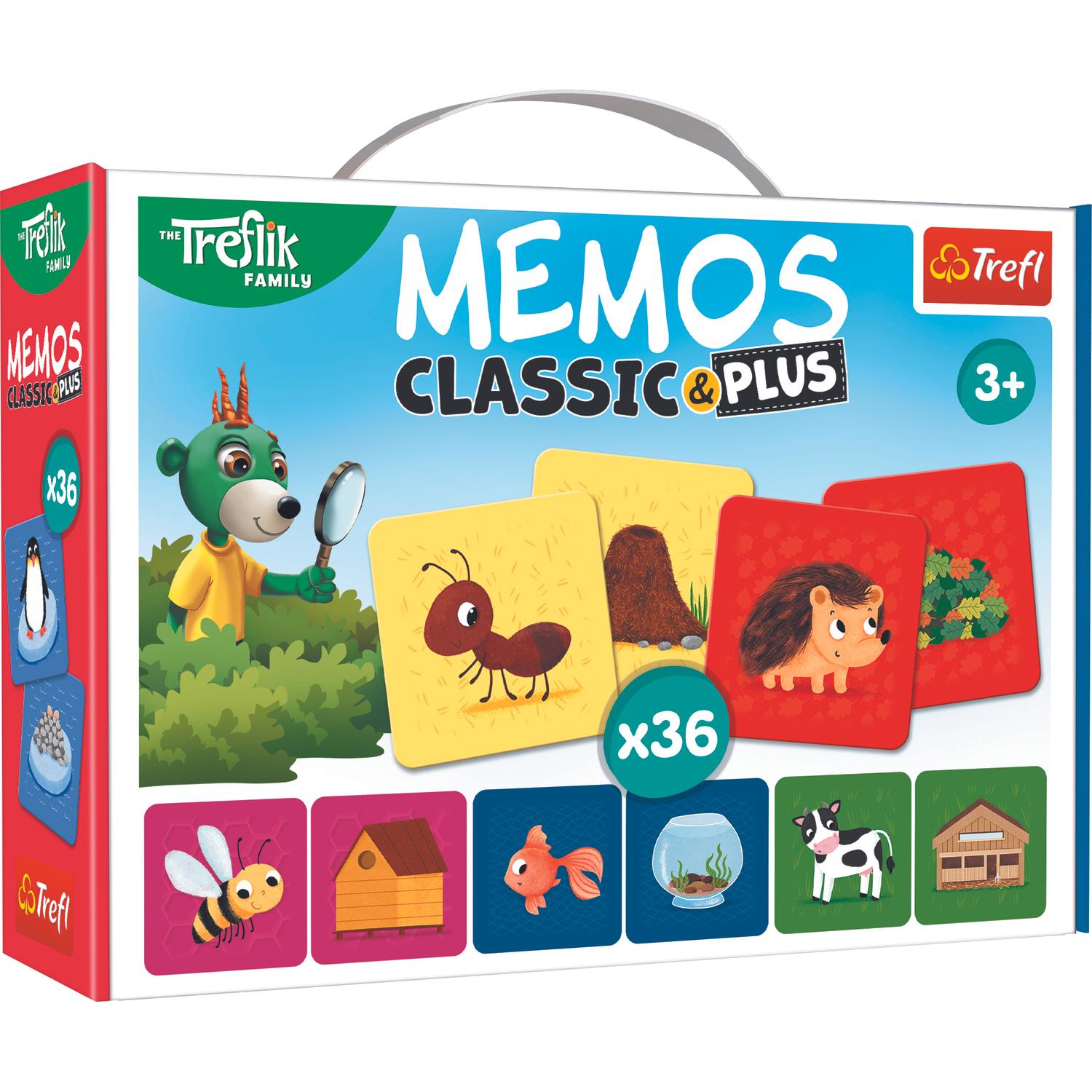 Trefl Memos Classic&plus Zwierzęta i ich domki. Rodzina ików gra 02333 (Deutsch, Englisch)